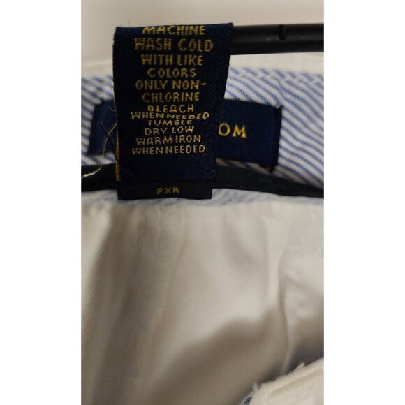 Club Room Men’s Flat Front White Chino Shorts size 34 inseam 10" - Picture 6 of 7